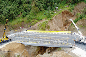 Se realizó el desmontaje del puente tipo Bailey del sector Las Tinieblas